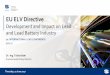 EU ELV Directive - ila-lead.org · PDF fileThursday, 22 June 2017 EU ELV Directive Development and Impact on Lead and Lead Battery Industry 20. INTERNATIONAL LEAD CONFERENCE BERLIN