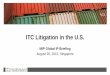 ITC Litigation in the U.S. - Managing Intellectual · PDF file99 Some Empirical Findings of ITC Litigation: Perspective of Asian Enterprises 1. What are your findings of ITC litigations