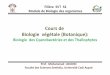Cours de Biologie végétale (Botanique) · PDF fileBiologie et reproduction des cyanobactéries ... •noyau petit identique à celui des plantes avec 3 organisations ... Rôle des