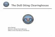 The DOD Siting Clearinghouse - US Department of Energy · PDF fileThe DoD Siting Clearinghouse . Dave Belote . Director, ... Awareness Tool (MCAT) – Operational Impact Assessment