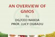 AN OVERVIEW OF GMOS - ofabnigeria.com of GM crops in Nigeria ... in 2012 – contribution to climate change ... –Safer product – less mycotoxins