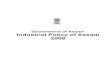 Industrial Policy of Assam 20 - · PDF filegeographical location and the availability of reasonable infrastructure facilities. The ... Income multiplication in rural area has got direct