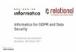 Informatica for GDPR and Data Security · PDF fileInformatica for GDPR and Data Security ... •Enacting Consent Control with Informatica Data Security Solutions ... Data Integration
