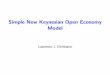 Simple New Keynesian Open Economy Modelfaculty.wcas.northwestern.edu/.../open_economy... · Outline • Standard Simple Closed Economy Model • Extend Model to Open Economy — Equilibrium