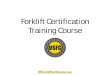 Forklift Certification Training · PDF filerequirements for a Forklift Certification Training Course. ... factor of four. • If a 5,000 pound forklift has a load of 2,000 pound the