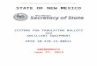 PROFESSIONAL SERVICES TIME AND MATERIALS Web viewThe State of New Mexico currently uses Election Systems & Software ES&S Model 100 tabulators throughout the state and ES&S Model 650