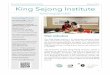 University of Iowa King Sejong Institute February, 2016 ... · PDF fileand culture can participate in classes oﬀered by the King Sejong Institute 1 Upcoming Events The Sejong Talks—lectures