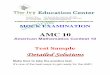 AMC 10 -   · PDF fileMOCK EXAMINATION AMC 10 American Mathematics Contest 10 Test Sample Detailed Solutions Make time to take the practice test. It¶s one of the best ways to