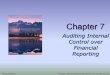 Auditing Internal Control over Financial Reporting · PDF fileAuditing Internal Control over Financial ... under Section 404 ... Integrating the Audits of Internal Control and Financial