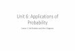 Unit 6: Applications of Probability -   · PDF fileUnit 6: Applications of Probability Lesson 3: Conditional Probability and Two Way Tables