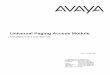 Universal Paging Access Module - Avaya Support · PDF fileUniversal Paging Access Module ... problem and informed of your right to file a complaint with ... unless the jack is specifically