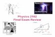 Physics 2102 Final Exam Review - LSU jdowling/PHYS21024SP07/lectures/ 2102 Final Exam Review Physics 2102 Jonathan Dowling. A few concepts: electric force, field and potential â€¢Electric
