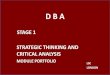 STAGE 1 STRATEGIC THINKING AND CRITICAL ANALYSISrobindcmatthews.com/system/lecdocs/documents/204/original_DBA-ST… · STRATEGY ROAD MAPS VALUE CREATION FOR ... Against the enduring