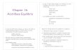 Chapter 16: Acid-Base Equilibria - Ohio Northern Universitys-bates/chem172/Ch16PresStudent.pdf · For acetic acid, K a = 1.8 x 10–5. ... dilution effect - changing concentrations