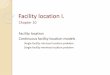 Facility location I. - Concordia Universityusers.encs.concordia.ca/~andrea/indu421/Presentation 12 (Location I... · Continuous facility location problems For the new facility we