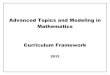 Advanced Topics and Modeling in Mathematics CCSS · PDF file1 Advanced Topics and Modeling in Mathematics Common Core State Standards for Mathematics Arkansas Department of Education