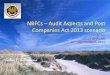 NBFCs Audit Aspects and Post Companies Act 2013 scenario · PDF fileNBFCs –Audit Aspects and Post Companies Act 2013 scenario BCAS JOLLY BHAVAN ... paramount importance in view of