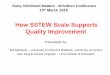 How SSTEW Scale Supports Quality Improvement · PDF fileEarly Childhood Matters - 4Children Conference 10th March 2015 How SSTEW Scale Supports Quality Improvement Presentation by: