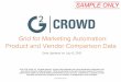 Grid for Marketing Automation: Product and Vendor ... for Marketing Automation: Product and Vendor Comparison Data ... (Oracle) achieved the ... THE VALUE GRID FOR Marketing Automation:
