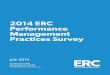 2014 ERC Performance Management Practices Survey · PDF file2014 ERC Performance Management Practices Survey . 2014 ERC Performance Management Practices Survey . July 2014. Conducted