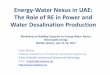 Energy-Water Nexus in UAE: The Role of RE in Power and ... Role of RE in Power and Water Desalination Production ... sustainability regulations to cut ... ADWEA has issued a request