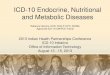 ICD-10 Endocrine, Nutritional and Metabolic Diseases  Endocrine, Nutritional and Metabolic Diseases Rebecca Herrera, CCS, CCS -P, CPC, AHIMA Approved ICD-10-CM/PCS Trainer