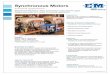 Synchronous Motors - Electric · PDF fileSynchronous Motors Industrial Applications WEG Electric Machinery, WEM, synchronous motors feature rugged designs well-suited for a variety