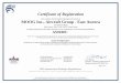 Certificate of Registration MOOG Inc., Aircraft Group ... · PDF fileCertificate of Registration ... This Annex is only Valid in connection with the above-mentioned certificate issued
