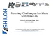 Forming Challenges for Mass Optimization - …files.ctctcdn.com/2c72c057001/1efa8e37-755f-40cb-8e12-1dfbdc84757… · Forming Challenges for Mass Optimization Shiloh Industries, Inc