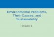 Environmental Problems, Their Causes, and Sustainabilitypeople.nnu.edu/jocossel/BIOL1040/BIOL1040 APP/Chpt1_notes.pdf · People have different views about environmental problems and