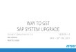 WAY TO GST SAP SYSTEM UPGRADE - · PDF fileWAY TO GST SAP SYSTEM UPGRADE ENTUNE IT CONSULTING PVT LTD SMK GANESH PRACTICE HEAD SESSION –4 ... EHP Upgrade OS Migration DB Upgrade