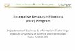 Enterprise Resource Planning (ERP) Programerp.mst.edu/media/research/erp/documents/ERP_program_fact_web.pdfEnterprise Resource Planning ... curriculum, research, and service Access