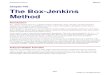 The Box-Jenkins Method - Statistical Software | Sample ... · PDF fileThe Box-Jenkins Method Introduction Box - Jenkins Analysis refers to a systematic method of identifying, fitting,