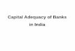 Capital Adequacy of Banks in India - NPTEL Adequacy of... · Capital Adequacy Standard in India • In India, there is a ‘three track’ approach for Basel compliance –Commercial
