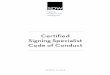 Certified Signing Specialist Code of Conduct - National … library/nna/knowledge... · Closing Documents 3 ... Professional Licenses 6 ... This Certified Signing Specialist Code