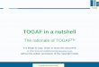 TOGAF in a nutshell - Enterprise and Solution architecture …grahamberrisford.com/00EAframeworks/03TOGAF/AM T… ·  · 2014-05-26Adopted IE-style "structured analysis” for business