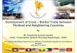 Development of Cross – Border Trade between Thailand … - 4 Bangkok...HAPUA Working Group No.HAPUA Working Group No.2 2 APG/Transmission Thailand is the Chairman of HAPUA Working