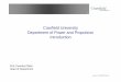 Cranfield University Department of Power and Propulsion ... - Departmental Presentation.pdf · Cranfield University Department of Power and Propulsion Introduction Prof. Pericles