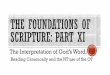 The Interpretation of God’s Word -   · PDF fileThe Interpretation of God’s Word ... These Psalms focus on the power and might of God, ... And the LORD said to Samuel,