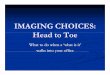 IMAGING CHOICES: Hd THead to Toe - c.ymcdn.comc.ymcdn.com/sites/ · PDF fileIMAGING CHOICES: Hd THead to Toe ... “Internal derangement of joints” : MRI without equal [ except fractures