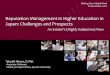 Reputation Management in Higher Education in Japan ... · PDF fileReputation Management in Higher Education in Japan: Challenges and Prospects ... Economics Medical Sciences ... Ritsumeikan