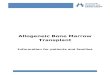 Allogeneic Bone Marrow Transplant - Hamilton Health … Education... · The bone marrow transplant team has written this booklet to help patients and ... other members of your health
