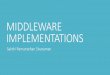 MIDDLEWARE IMPLEMENTATIONS -   · PDF fileMIDDLEWARE IMPLEMENTATIONS Sakthi)Ramanathan) ... ImplementaBon)in)Oracle)Fusion)Middleware ... infrastructure