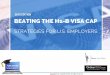 Brought to you by Agenda What you’ll learn: Overview of issues related to the timely H-1b visa, includes: • Timing • Approval Rate • Who needs to know about the H-1b visa?