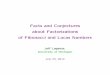 Facts and Conjectures about Factorizations of Fibonacci ...lagarias/TALK-SLIDES/lucas-lect-RIT2014... · Facts and Conjectures about Factorizations of Fibonacci ... • The rabbit