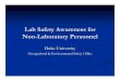 Lab Safety Awareness for Non-Laboratory Personnel · PDF fileLab Safety Awareness for Non-Laboratory Personnel ... Objective Potential Lab ... Storage cabinets