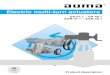 Electric multi-turn actuators - · PDF filewith AUMA valve gearboxes. Thereby the torque range can be further extended and/ or the multi-turn actuator can be con-verted into a part-turn,