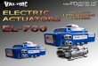 120V ELECTRIC ACTUATORS - Valtorc · PDF file120V ELECTRIC ACTUATORS ON-OFF SPECIFICATIONS EL-700 On-Off Actuator Specifications Model 705 710 720 730 Output T orque(in-lb) 347 868
