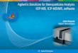 Agilent’s Solutions for Nanoparticles Analysis ICP-MS, · PDF fileAgilent’s Solutions for Nanoparticles Analysis ICP-MS, ICP-MS/MS, ... • Uses normal sample intro system and