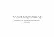 Socket programming - Montefiore Institutehiard/Java Sockets.pdf · Socket programming Complement for the programming assignment INFO-0010. ... Briefing on the Socket API A simple